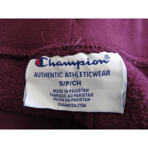 Champion Big C Logo Joggers Mens S Maroon Purple Sweatpants - Picture 4 of 6